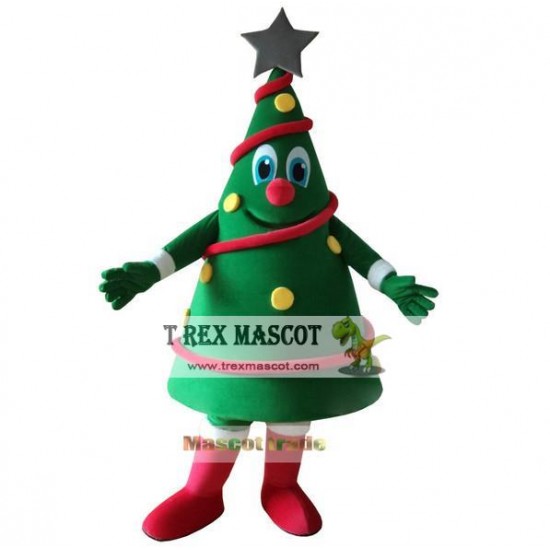 Green Christmas Tree Mascot Costume Christmas Carnival Performance Apparel