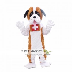 Cartoon St. B Dog Mascot Animal Costume