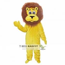 Animal Yellow Lion Plush Adult Mascot Costume For Christmas