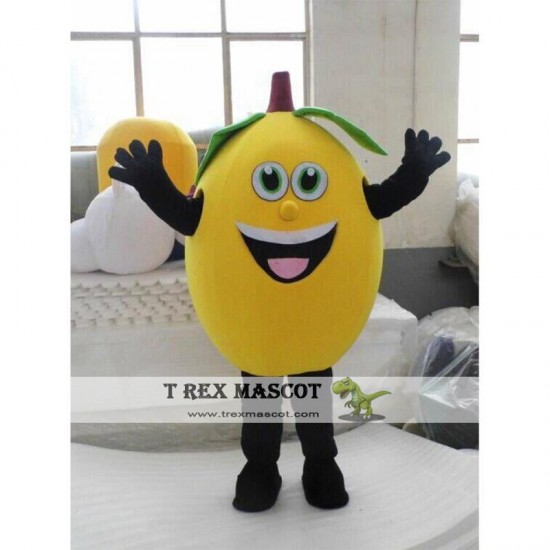 Fruit Yellow Lemon Mascot Cartoon Costume