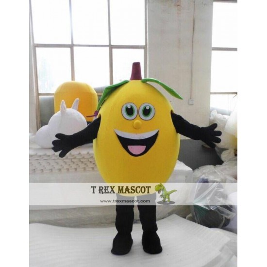 Fruit Yellow Lemon Mascot Cartoon Costume