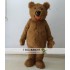 Furry Brown Teddy Bear Mascot Costume For Adult