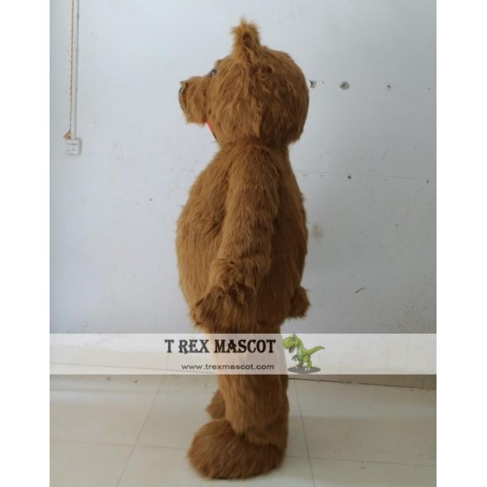 Furry Brown Teddy Bear Mascot Costume For Adult