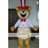 Happy Face Bear Mascot Costume Plush Bear Costume