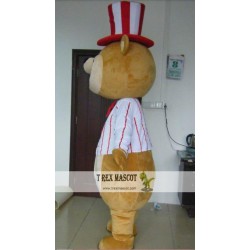 Happy Face Bear Mascot Costume Plush Bear Costume