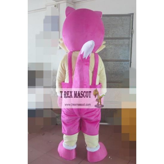 Pink Fox Mascot Costume Adult Fox Costume