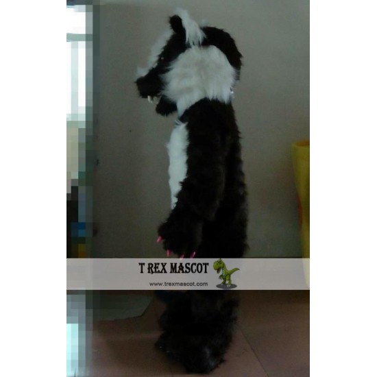 Black & White Wolf Costume Fur Wolf Mascot Costume