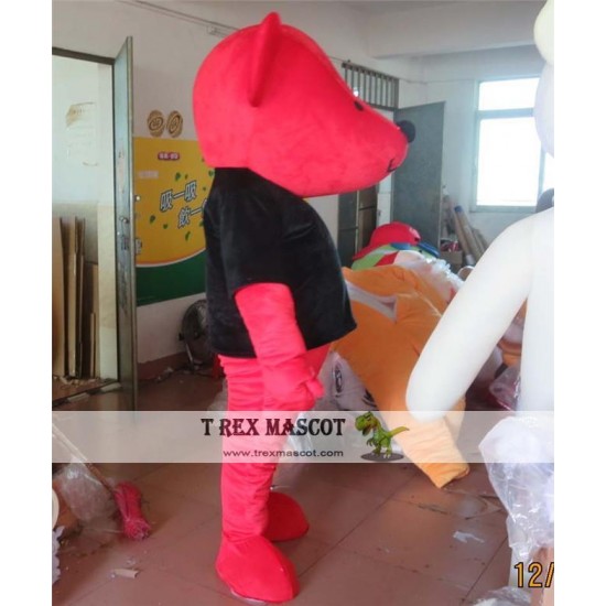 Bear Costume Adult Red Bear Mascot Costume