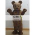 Furry Brown Teddy Bear Mascot Costume For Adult