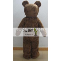 Furry Brown Teddy Bear Mascot Costume For Adult