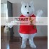 Dress In Red Bear Mascot Costume Adult Bear Costume