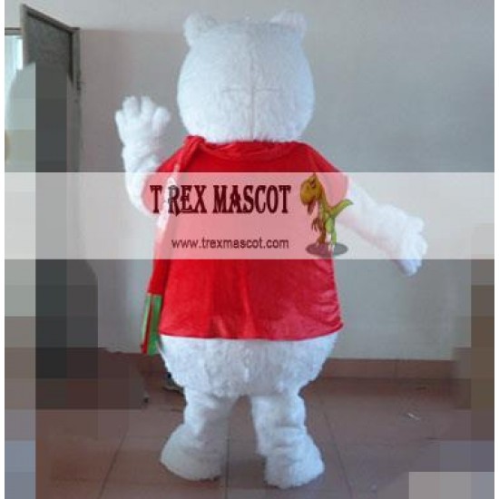 Dress In Red Bear Mascot Costume Adult Bear Costume