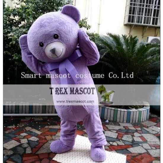 Purple Bear Costume Adult Teddy Bear Mascot Costume