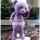 Purple Bear Costume Adult Teddy Bear Mascot Costume