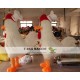 Rooster Costume Furry White Adult Rooster Mascot Costume