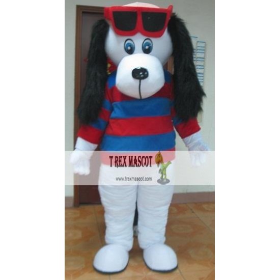 Black Furry Long Ears Puppy Dog Mascot Costume For Adult