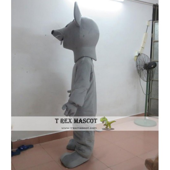 Happy Grey Rat Mouse Mascot Costume Adult Mouse Costume