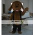 Furry Brown Dog Mascot Costume For Adult