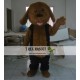 Furry Brown Dog Mascot Costume For Adult