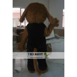 Furry Brown Dog Mascot Costume For Adult