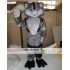 Furry Grey Cat Mascot Costume For Adults