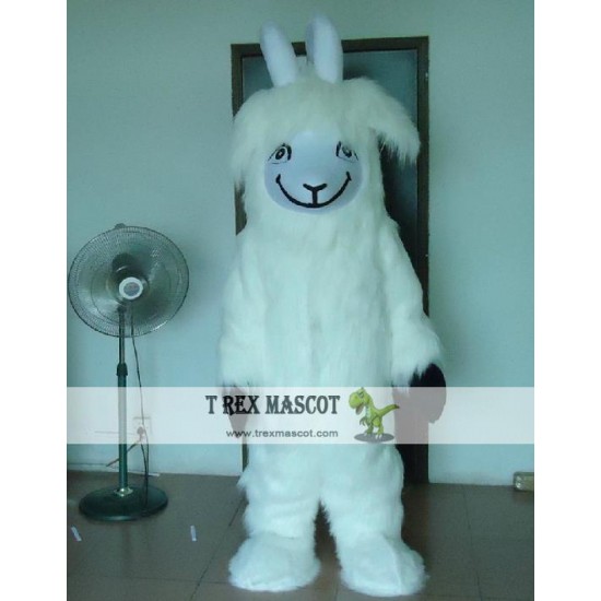 Furry White Goat Mascot Costume Adult Goat Costume