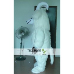 Furry White Goat Mascot Costume Adult Goat Costume