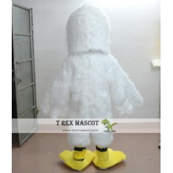 Adult White Furry Pelican Mascot Costume