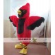 Furry Red Bird Mascot Costume Adult Parrot Costume