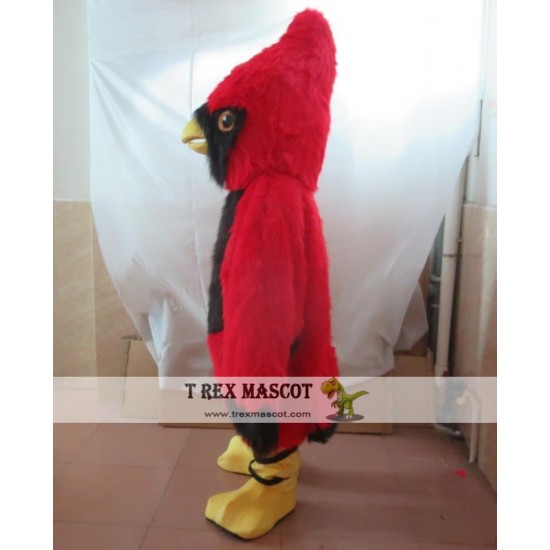 Furry Red Bird Mascot Costume Adult Parrot Costume