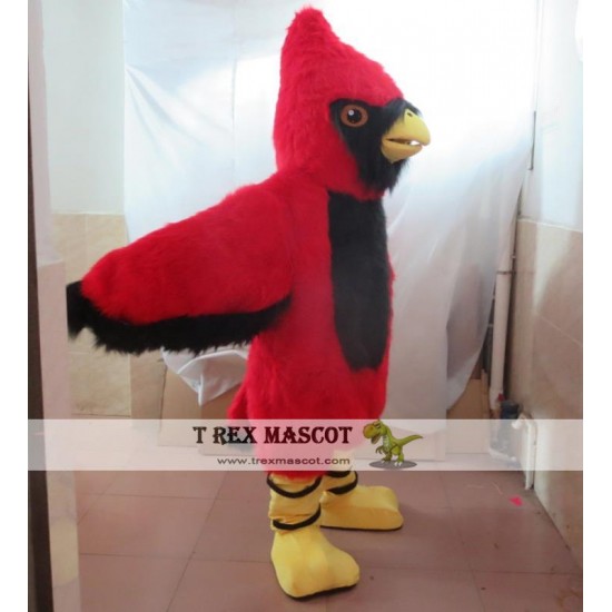 Furry Red Bird Mascot Costume Adult Parrot Costume