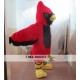 Furry Red Bird Mascot Costume Adult Parrot Costume