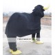 2 Persons Wear Black Bull Cow Mascot Costume For Adult