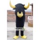 2 Persons Wear Black Bull Cow Mascot Costume For Adult