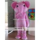 Blue Pink Dark Grey Adult Elephant Mascot Costume