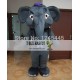 Blue Pink Dark Grey Adult Elephant Mascot Costume