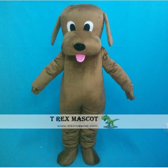 Brown Plush Dog Mascot Costume For Adult