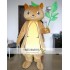 Adult Squirrel Mascot Costume With Green Leaf