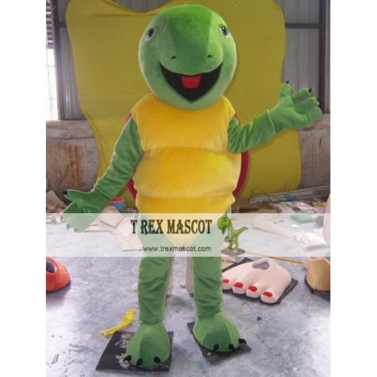 Adult Green Sea Turtle Mascot Costume