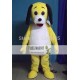 Adult Yellow Puppy Dog Mascot Costume With Black Ears