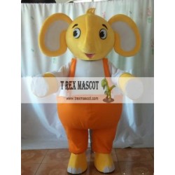 Golden Adult Elephant Mascot Costume