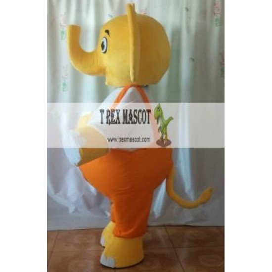 Golden Adult Elephant Mascot Costume