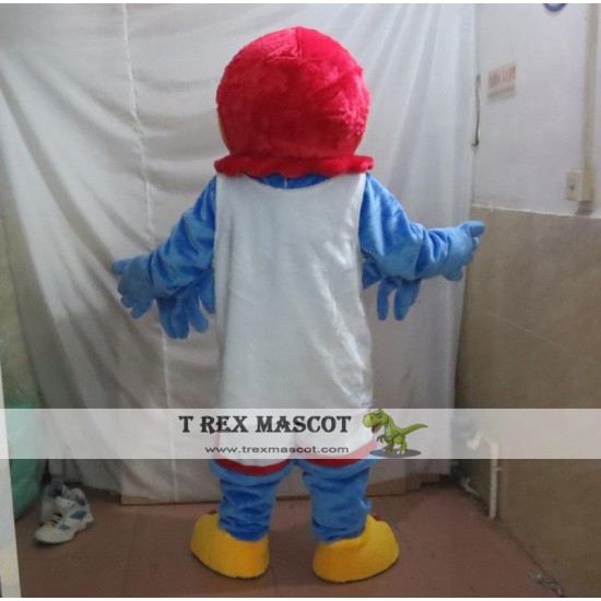 Adult Blue Parrot Mascot Costume