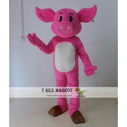 Adult Pink Pig Mascot Costume