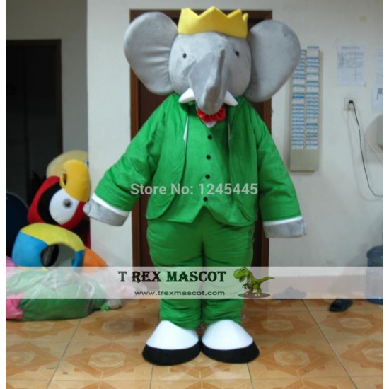 Light Grey Elephant Mascot Costume For Adults