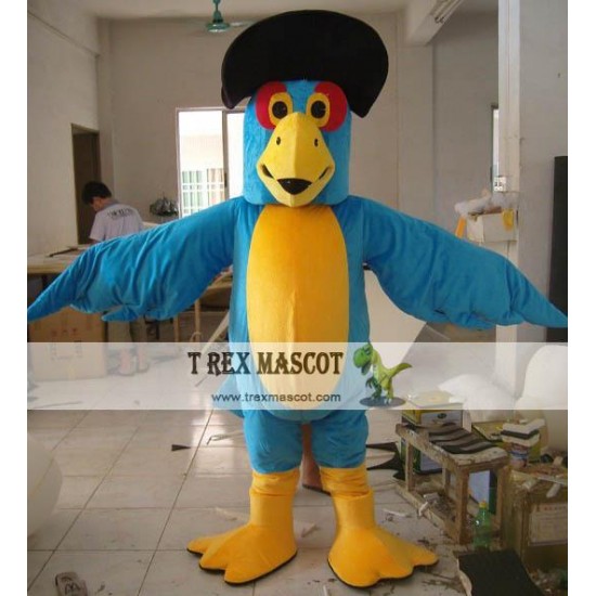 Blue Parrot Mascot Costume For Adult