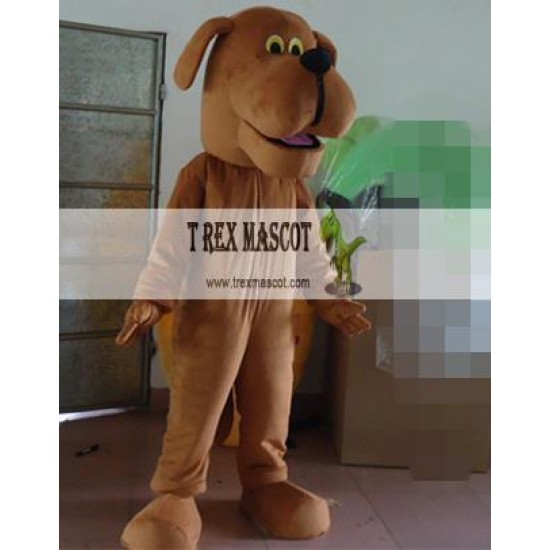 Big Mouth Brown Puppy Dog Mascot Costume For Adult