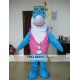 Blue Shark Mascot Costume For Adult