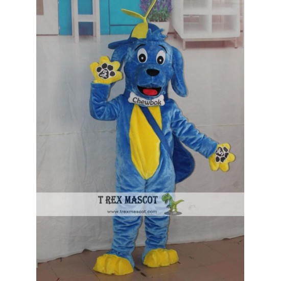 Blue Puppy Dog Mascot Costume For Adult