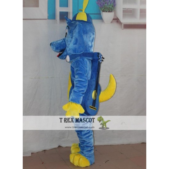 Blue Puppy Dog Mascot Costume For Adult